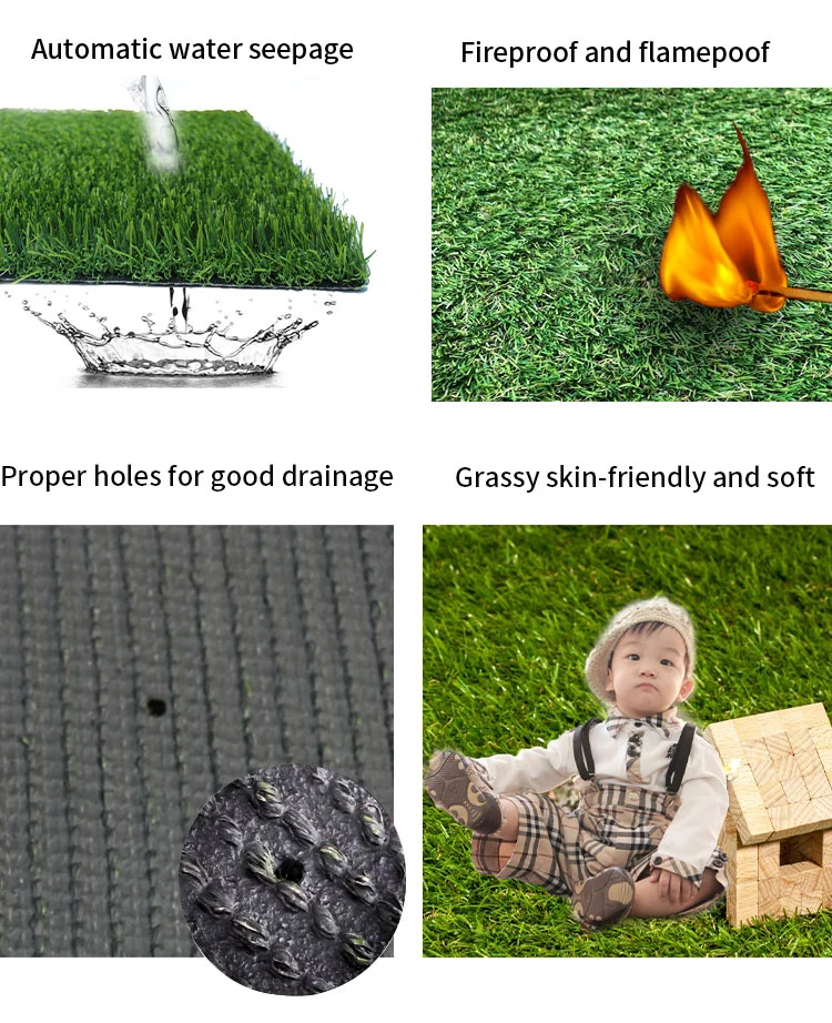 Garden 20mm 25mm 30mm Green Carpet Artificial Turf Grass Mat Roll