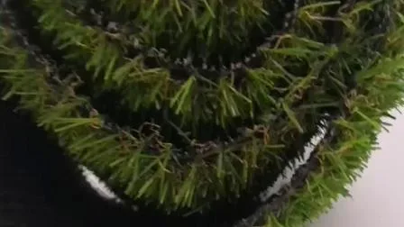 Tapis d'herbe en plastique d'herbe verte de paysage d'herbe de loisirs artificielle de densité 12600